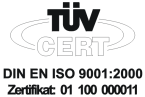 T&Uuml;V CERT DIN EN 9001:2000